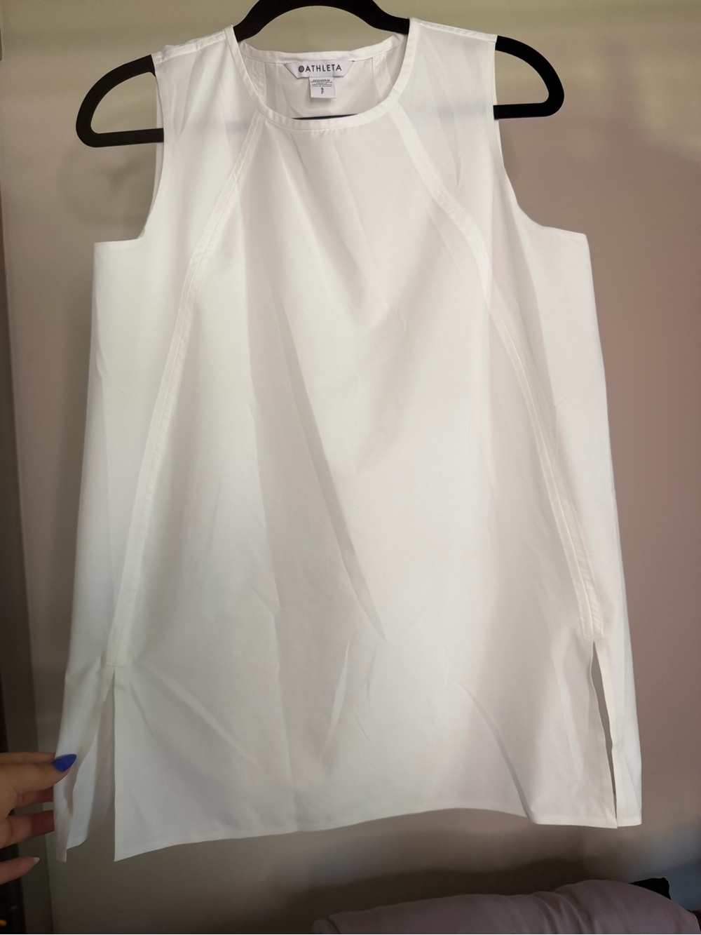 Athleta Zephyr Refined Tank White Sleeveless Top #23